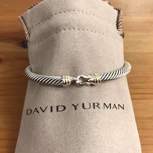 David Y Buckle Bangle w 18k Band Sz Small 5mm
